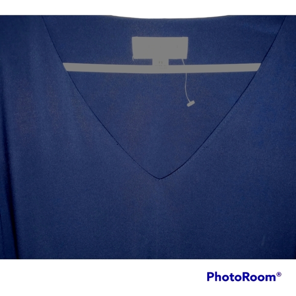 Navy Blue SOHO Dress, with battenburg lace bell sleeves. PL 12/14 - Picture 5 of 6